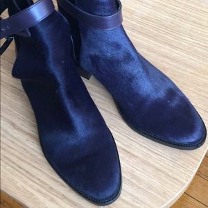 Vince Purple Calf or Pony Hair Boots